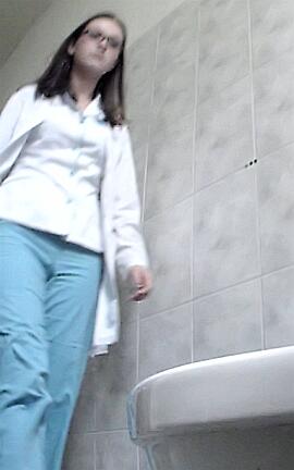 Hidden Camera in the Hospital Ladies Toilet